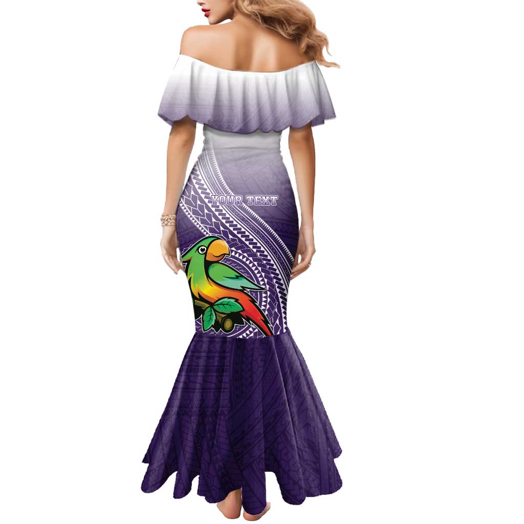 Personalized Manua High School Mermaid Dress Polynesian Tribal Pattern