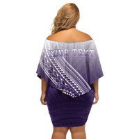 Personalized Manua High School Off Shoulder Short Dress Polynesian Tribal Pattern