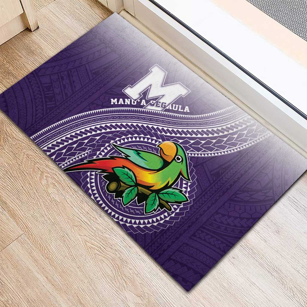 Manua High School Rubber Doormat Polynesian Tribal Pattern