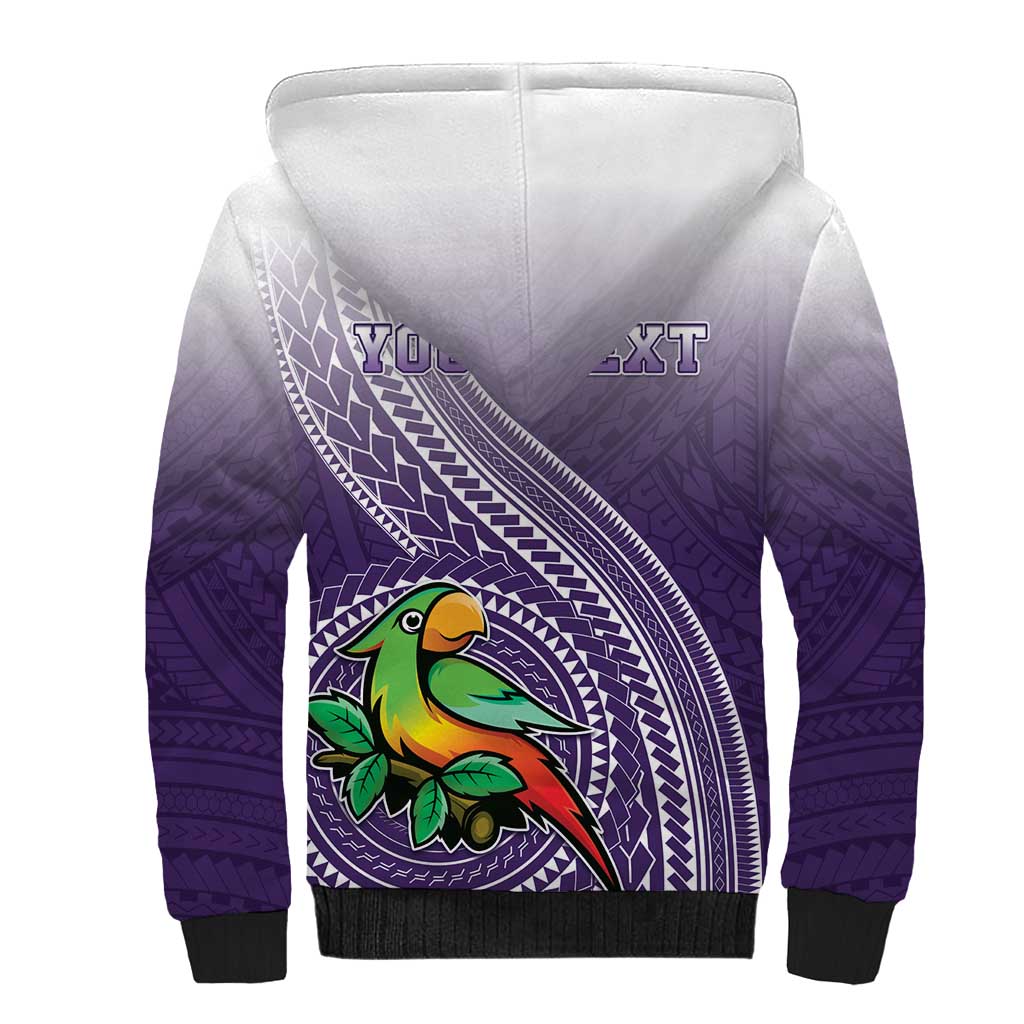 Personalized Manua High School Sherpa Hoodie Polynesian Tribal Pattern