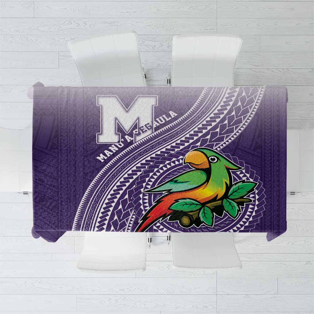 Manua High School Tablecloth Polynesian Tribal Pattern LT05 Purple - Polynesian Pride