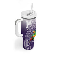 Personalized Manua High School Tumbler With Handle Polynesian Tribal Pattern LT05 - Polynesian Pride