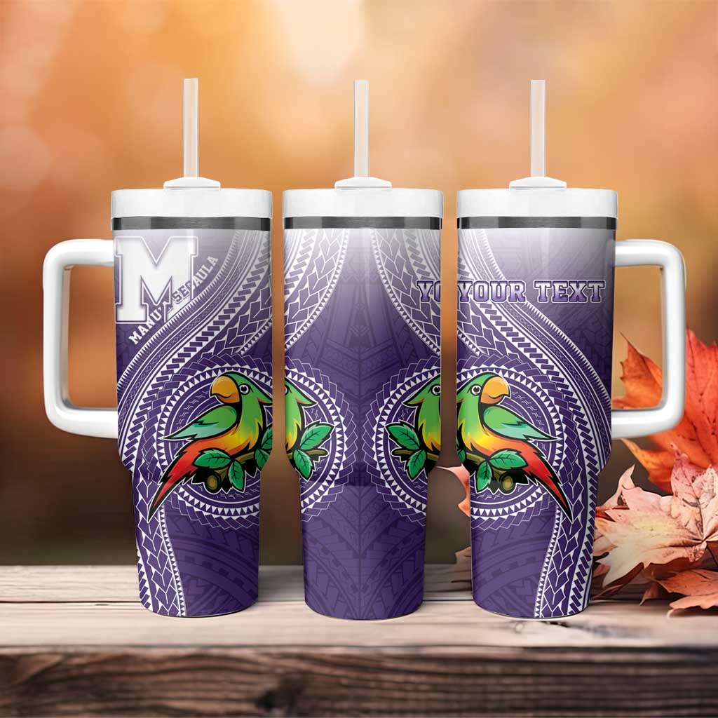 Personalized Manua High School Tumbler With Handle Polynesian Tribal Pattern LT05 - Polynesian Pride
