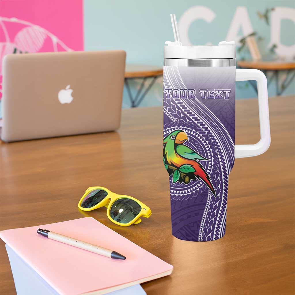 Personalized Manua High School Tumbler With Handle Polynesian Tribal Pattern LT05 - Polynesian Pride