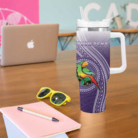 Personalized Manua High School Tumbler With Handle Polynesian Tribal Pattern LT05 - Polynesian Pride