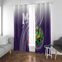 Manua High School Window Curtain Polynesian Tribal Pattern LT05 With Grommets Purple - Polynesian Pride