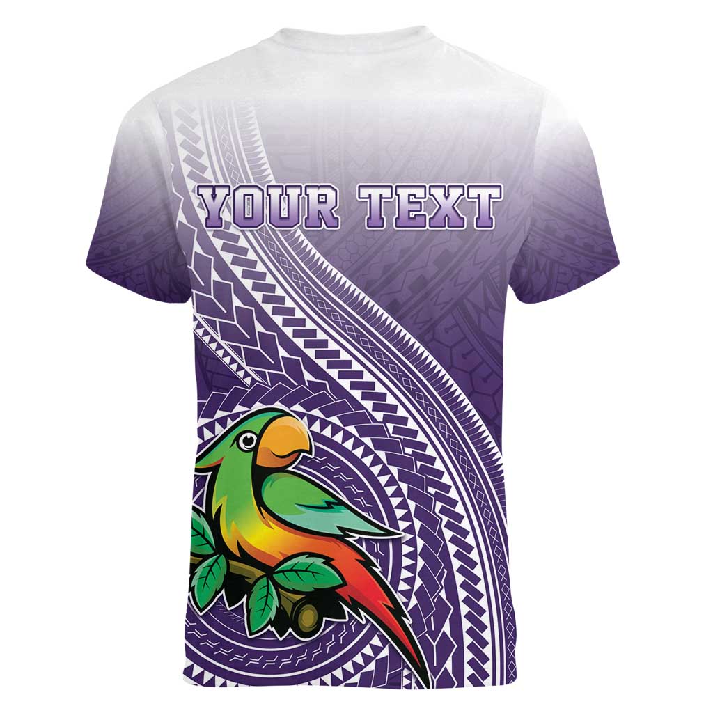 Personalized Manua High School Women V-Neck T-Shirt Polynesian Tribal Pattern LT05 - Polynesian Pride