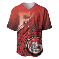 Personalized Fagaitua High School Baseball Jersey Polynesian Tribal Pattern LT05 Red - Polynesian Pride