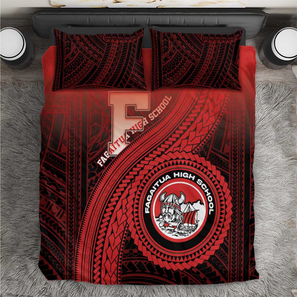 Fagaitua High School Bedding Set Polynesian Tribal Pattern
