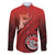 Personalized Fagaitua High School Family Matching Off The Shoulder Long Sleeve Dress and Hawaiian Shirt Polynesian Tribal Pattern