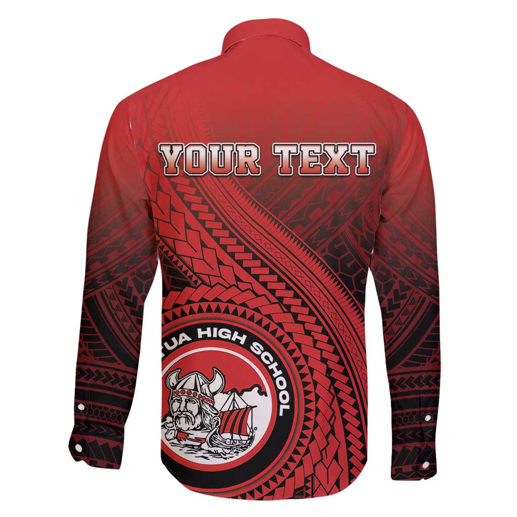 Personalized Fagaitua High School Family Matching Off Shoulder Maxi Dress and Hawaiian Shirt Polynesian Tribal Pattern