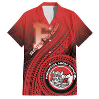 Personalized Fagaitua High School Family Matching Off Shoulder Short Dress and Hawaiian Shirt Polynesian Tribal Pattern