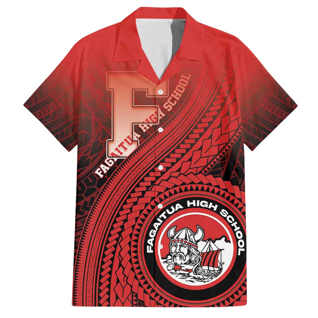 Personalized Fagaitua High School Hawaiian Shirt Polynesian Tribal Pattern
