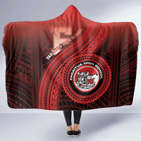 Fagaitua High School Hooded Blanket Polynesian Tribal Pattern