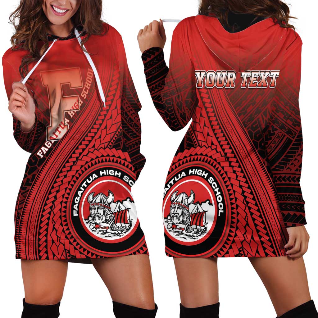 Personalized Fagaitua High School Hoodie Dress Polynesian Tribal Pattern