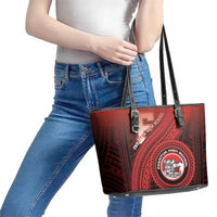 Fagaitua High School Leather Tote Bag Polynesian Tribal Pattern LT05 - Polynesian Pride