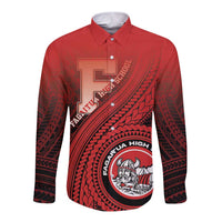Personalized Fagaitua High School Long Sleeve Button Shirt Polynesian Tribal Pattern LT05 Unisex Red - Polynesian Pride