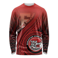 Personalized Fagaitua High School Long Sleeve Shirt Polynesian Tribal Pattern LT05 Unisex Red - Polynesian Pride