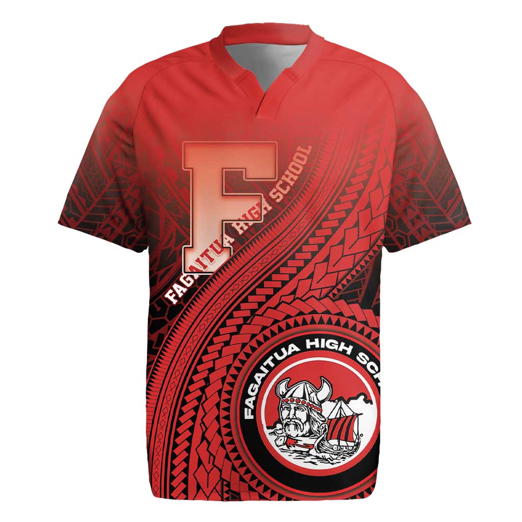 Personalized Fagaitua High School Rugby Jersey Polynesian Tribal Pattern LT05 Red - Polynesian Pride
