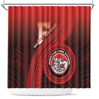 Fagaitua High School Shower Curtain Polynesian Tribal Pattern