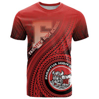 Personalized Fagaitua High School T Shirt Polynesian Tribal Pattern LT05 Red - Polynesian Pride
