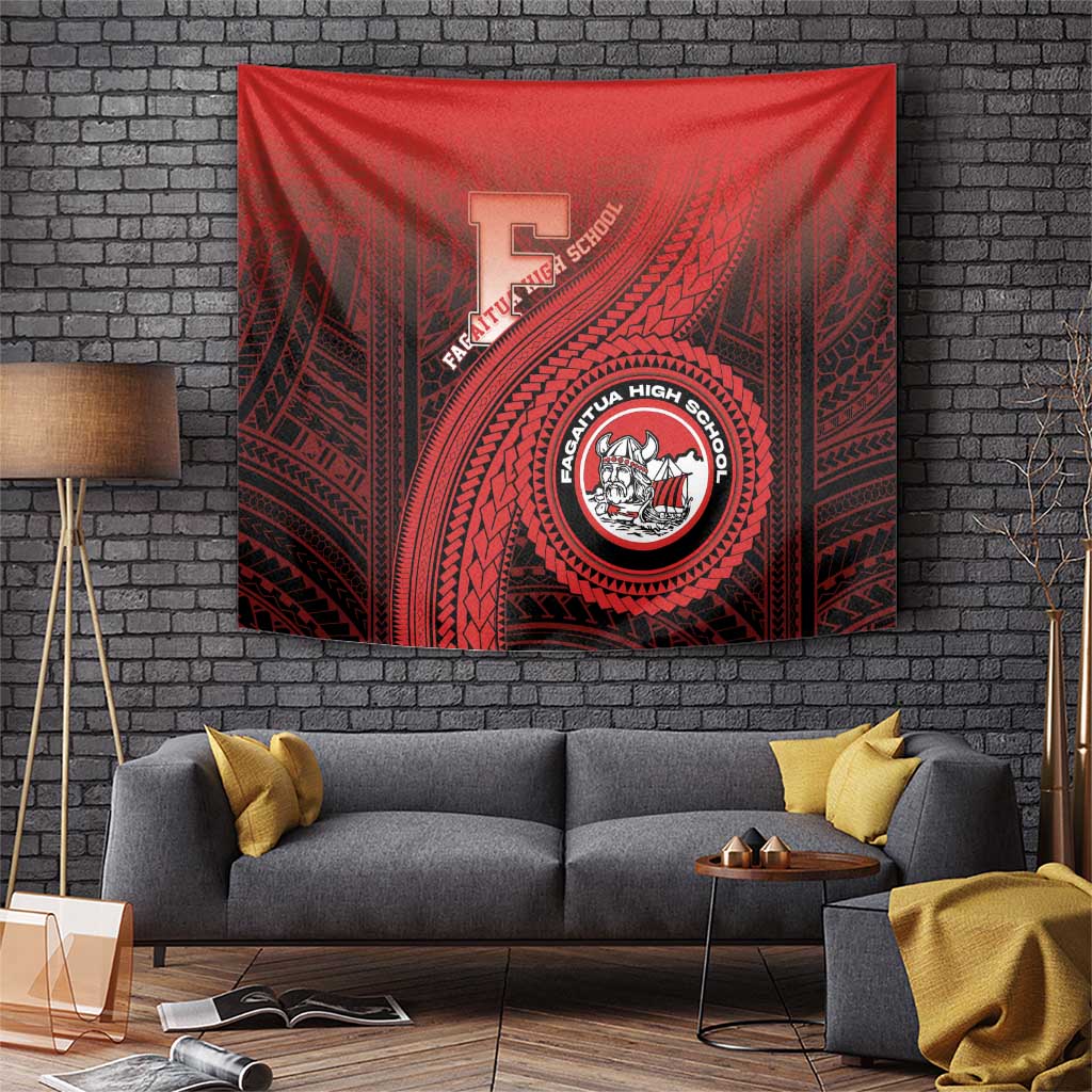 Fagaitua High School Tapestry Polynesian Tribal Pattern