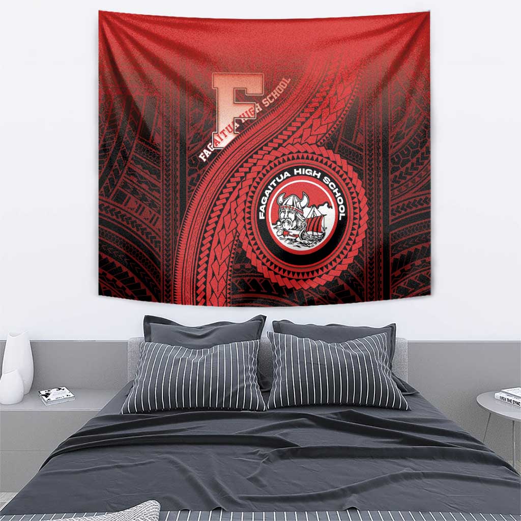 Fagaitua High School Tapestry Polynesian Tribal Pattern