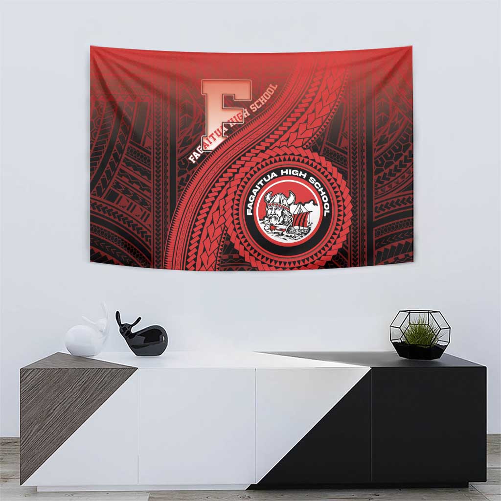 Fagaitua High School Tapestry Polynesian Tribal Pattern