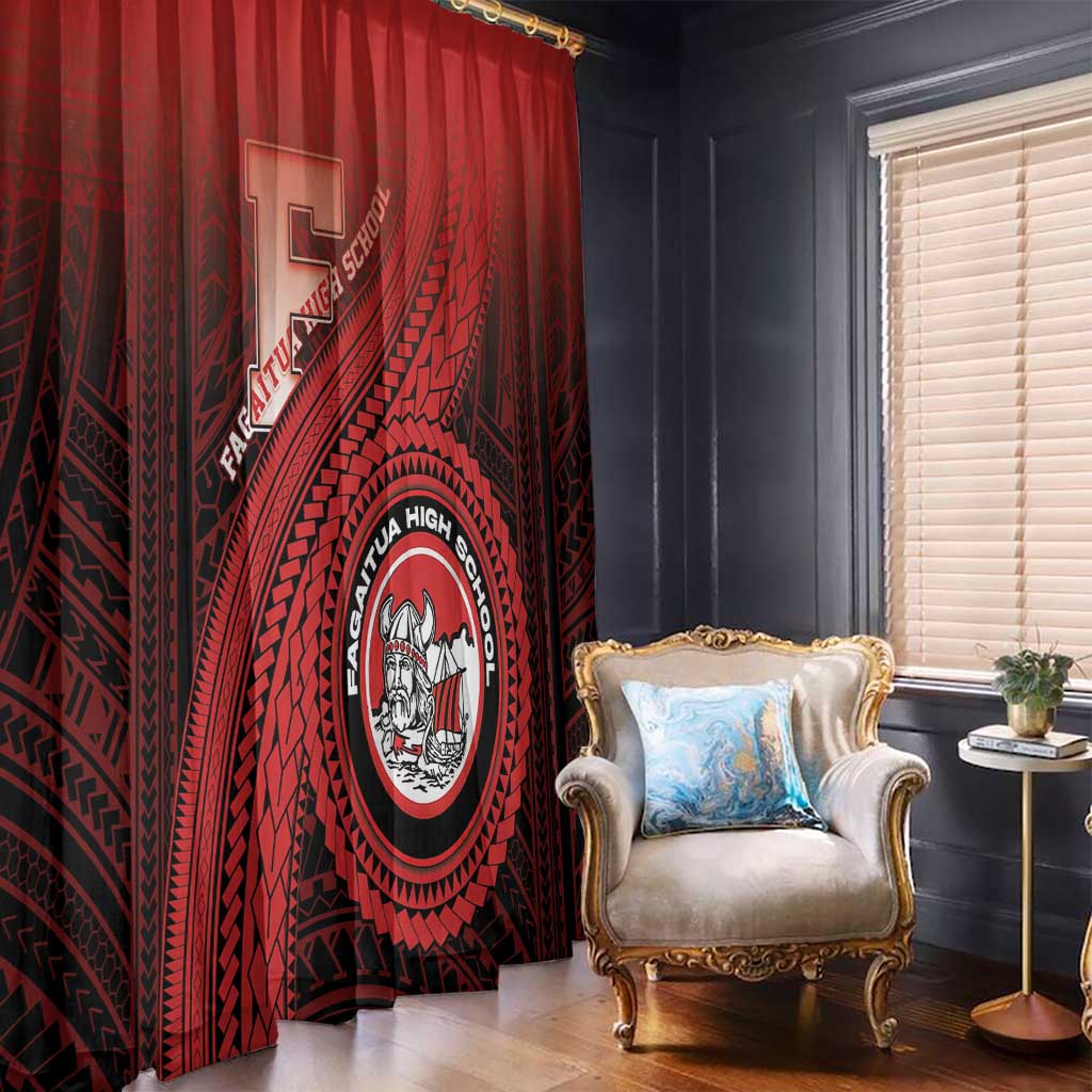 Fagaitua High School Window Curtain Polynesian Tribal Pattern LT05 - Polynesian Pride
