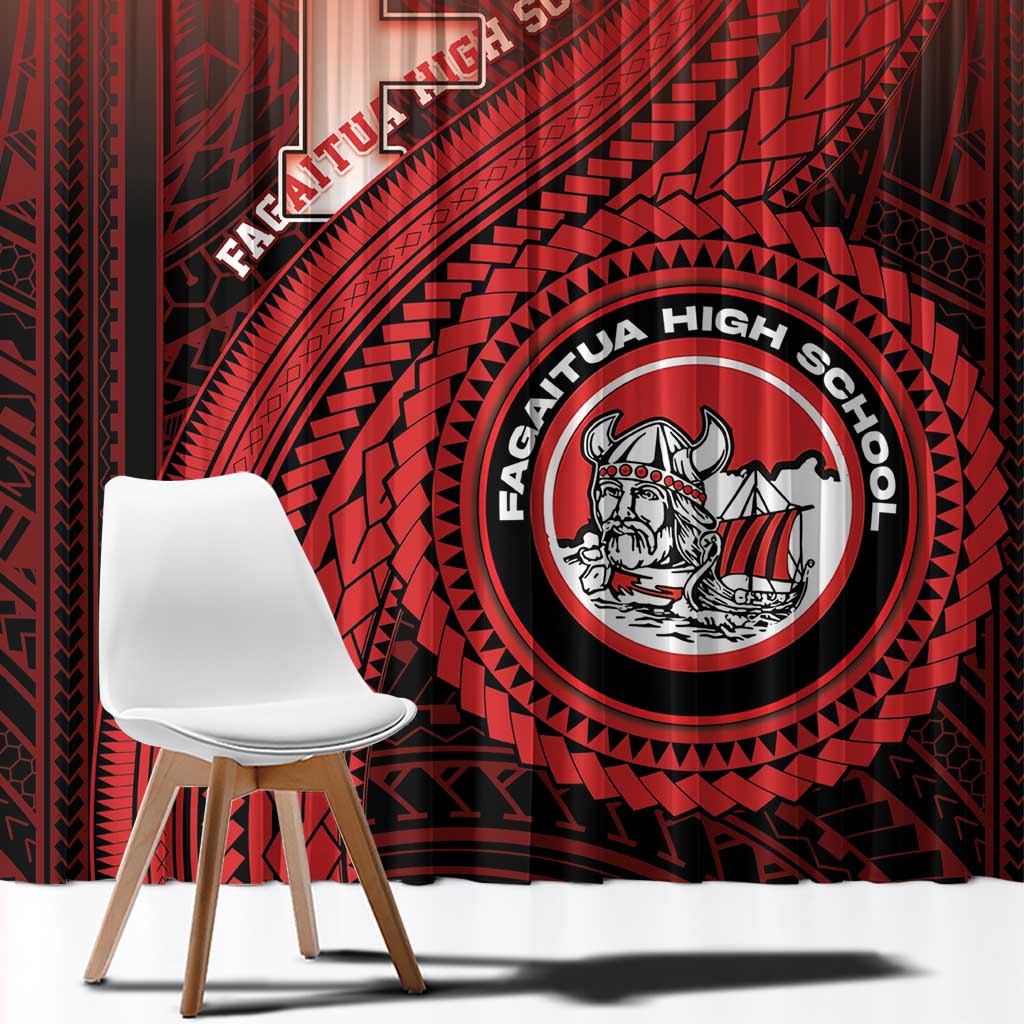 Fagaitua High School Window Curtain Polynesian Tribal Pattern LT05 - Polynesian Pride