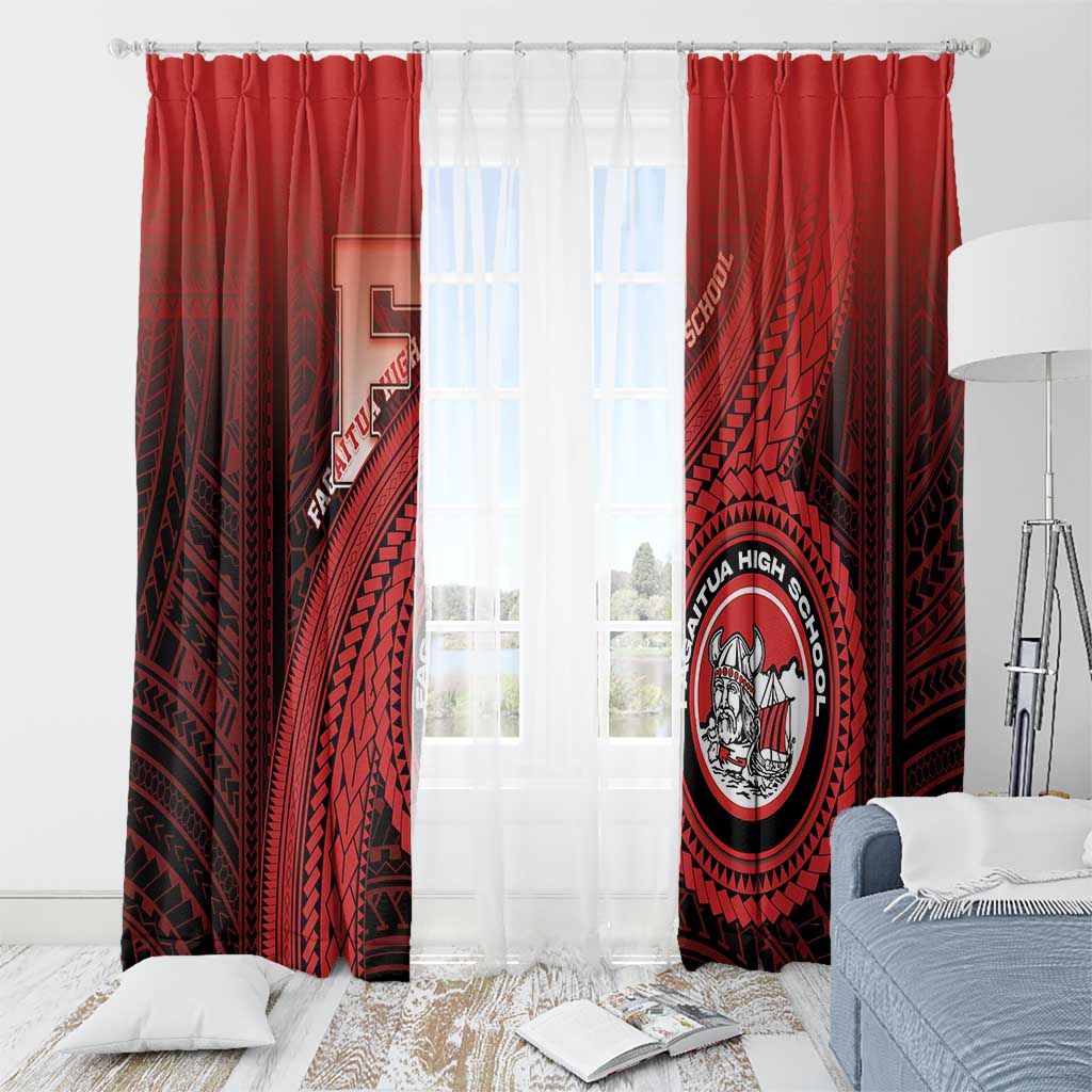 Fagaitua High School Window Curtain Polynesian Tribal Pattern LT05 - Polynesian Pride