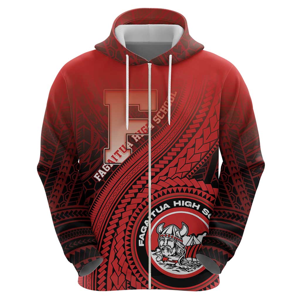 Personalized Fagaitua High School Zip Hoodie Polynesian Tribal Pattern