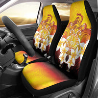 Tahiti Heiva Festival Car Seat Cover Tahitian Vahine Plumeria Flowers