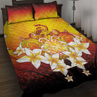 Tahiti Heiva Festival Quilt Bed Set Tahitian Vahine Plumeria Flowers