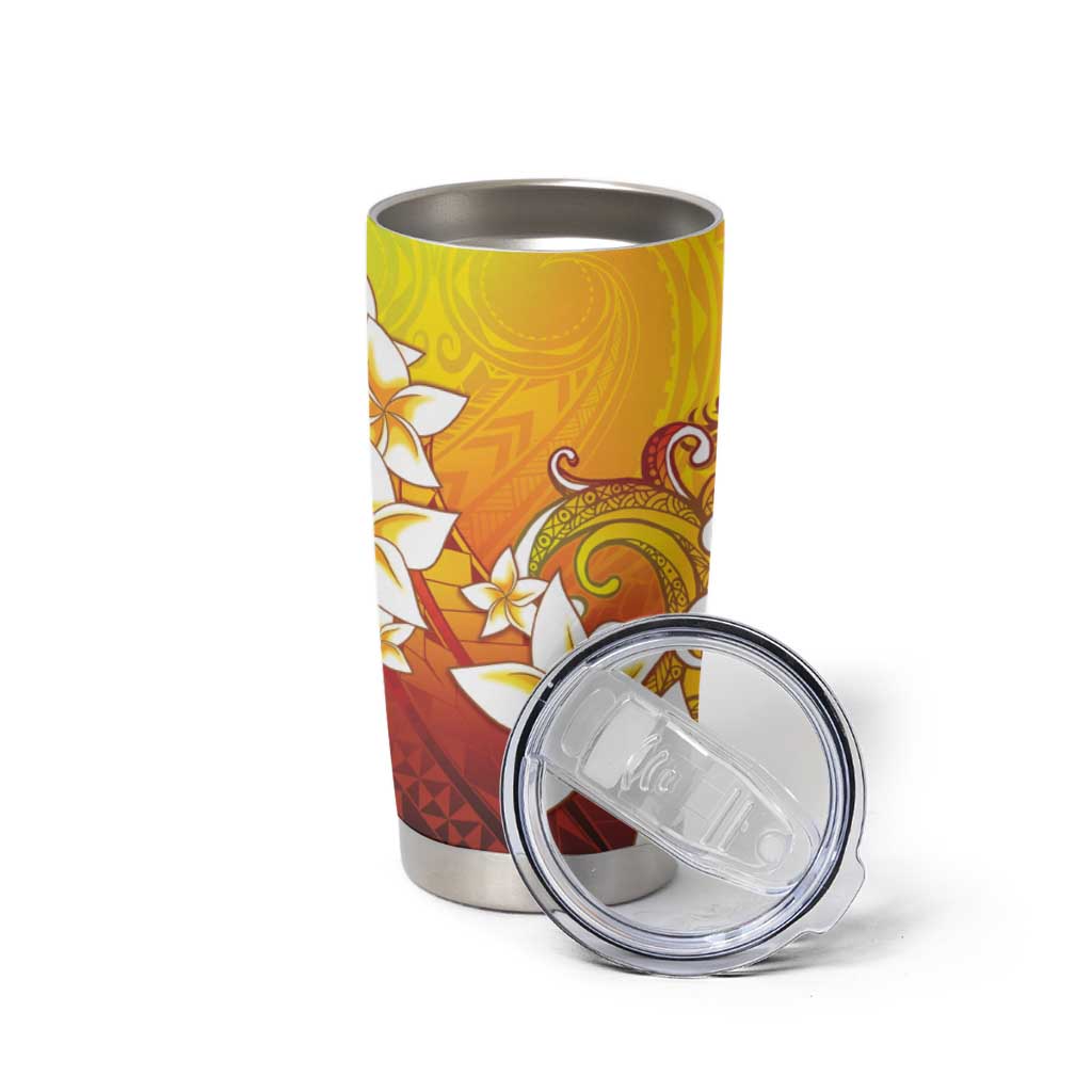 Tahiti Heiva Festival Tumbler Cup Tahitian Vahine Plumeria Flowers