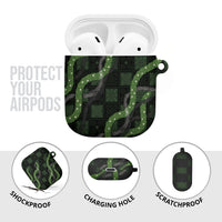 Hawaiian Quilt AirPods Case Pele Hair Hinahina Lei Black Version