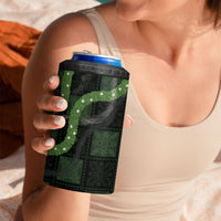 Hawaiian Quilt 4 in 1 Can Cooler Tumbler Pele Hair Hinahina Lei Black Version LT05 - Polynesian Pride