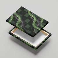 Hawaiian Quilt Canvas Wall Art Pele Hair Hinahina Lei Black Version