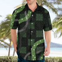 Hawaiian Quilt Hawaiian Shirt Pele Hair Hinahina Lei Black Version
