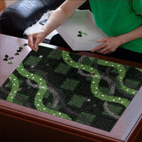 Hawaiian Quilt Puzzle Pele Hair Hinahina Lei Black Version