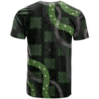 Hawaiian Quilt T Shirt Pele Hair Hinahina Lei Black Version
