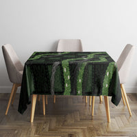 Hawaiian Quilt Tablecloth Pele Hair Hinahina Lei Black Version LT05 - Polynesian Pride