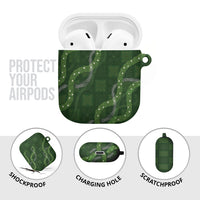 Hawaiian Quilt AirPods Case Pele Hair Hinahina Lei Green Version