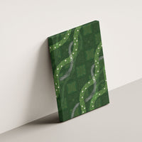Hawaiian Quilt Canvas Wall Art Pele Hair Hinahina Lei Green Version