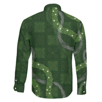 Hawaiian Quilt Family Matching Tank Maxi Dress and Hawaiian Shirt Pele Hair Hinahina Lei Green Version LT05 - Polynesian Pride