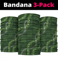 Hawaiian Quilt Neck Gaiter Pele Hair Hinahina Lei Green Version
