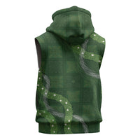 Hawaiian Quilt Sleeveless Hoodie Pele Hair Hinahina Lei Green Version LT05 - Polynesian Pride