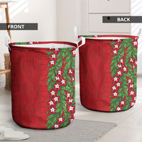 Tonga Language Week Laundry Basket Heilala Floral Red