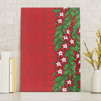 Tonga Language Week Canvas Wall Art Heilala Floral Red