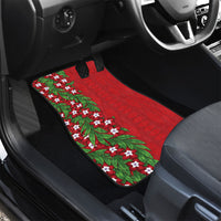 Tonga Language Week Car Mats Heilala Floral Red